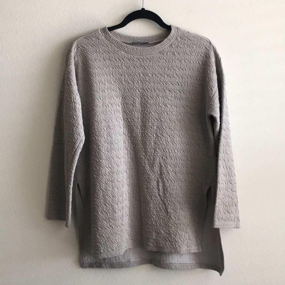 ZARA Grey Oversized Pullover Sweater S